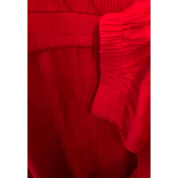 Ribbed knit jumpsuit jogger, romper, red size XL 16/18 NEW - Picture 10 of 16